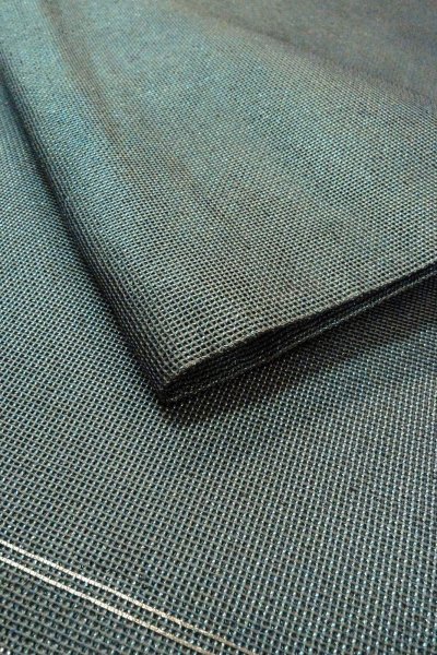 画像9: O0607D 袋帯 女性用着物 麻  光沢のある 紺  【中古】 【USED】 【リサイクル】 ★★★★☆ (9)