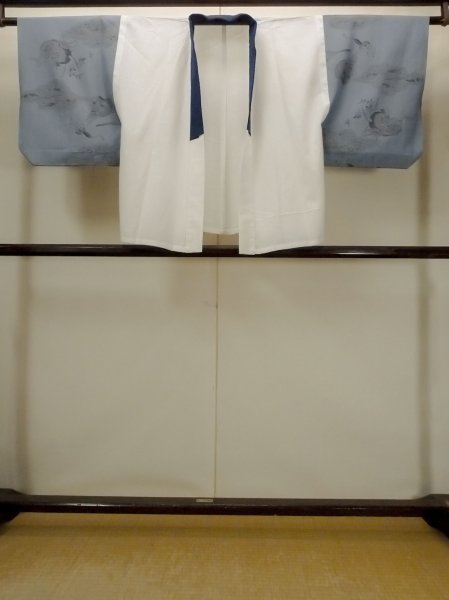 画像1: O0624A 男性用襦袢  綿 オフ　ホワイト, もみじ 【中古】【USED】【リサイクル】 ★★★☆☆【O0624A】 (1)