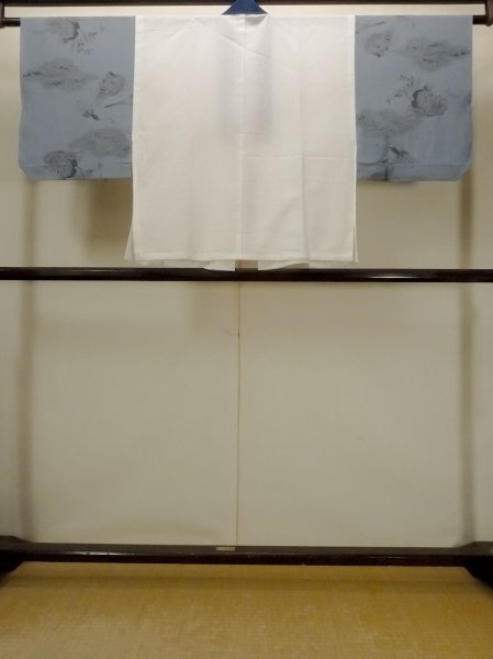 画像2: O0624A 男性用襦袢  綿 オフ　ホワイト, もみじ 【中古】【USED】【リサイクル】 ★★★☆☆【O0624A】 (2)