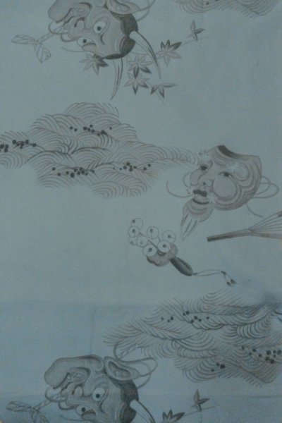 画像3: O0624A 男性用襦袢  綿 オフ　ホワイト, もみじ 【中古】【USED】【リサイクル】 ★★★☆☆【O0624A】 (3)