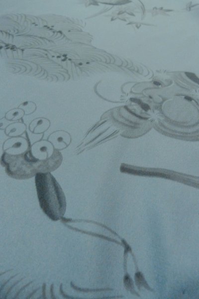 画像7: O0624A 男性用襦袢  綿 オフ　ホワイト, もみじ 【中古】【USED】【リサイクル】 ★★★☆☆【O0624A】 (7)