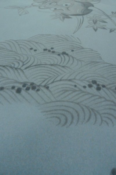 画像8: O0624A 男性用襦袢  綿 オフ　ホワイト, もみじ 【中古】【USED】【リサイクル】 ★★★☆☆【O0624A】 (8)