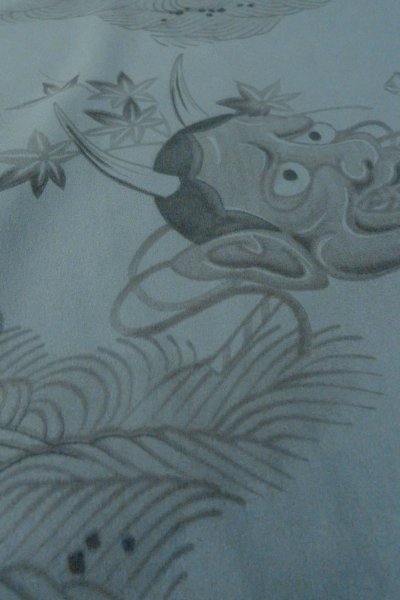 画像9: O0624A 男性用襦袢  綿 オフ　ホワイト, もみじ 【中古】【USED】【リサイクル】 ★★★☆☆【O0624A】 (9)