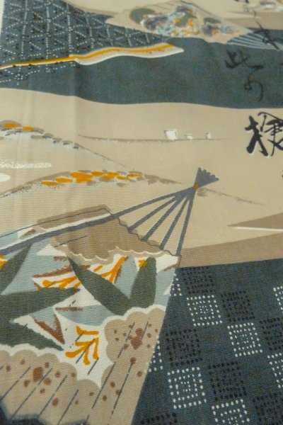 画像8: O0624B 男性用襦袢  綿 オフ　ホワイト, 風景 【中古】【USED】【リサイクル】 ★★☆☆☆【O0624B】 (8)