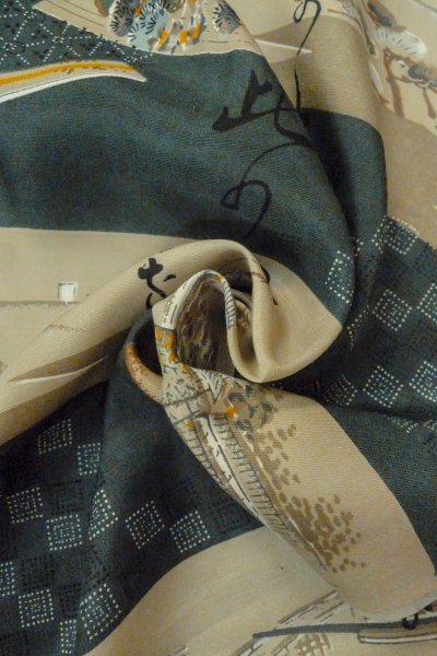 画像10: O0624B 男性用襦袢  綿 オフ　ホワイト, 風景 【中古】【USED】【リサイクル】 ★★☆☆☆【O0624B】 (10)