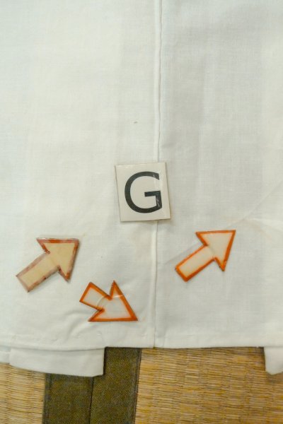 画像19: O0624B 男性用襦袢  綿 オフ　ホワイト, 風景 【中古】【USED】【リサイクル】 ★★☆☆☆【O0624B】 (19)