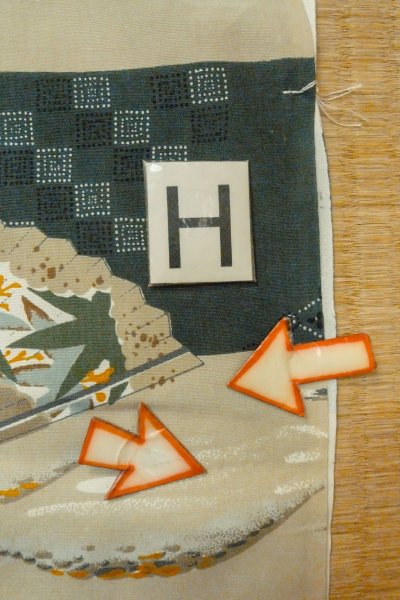 画像20: O0624B 男性用襦袢  綿 オフ　ホワイト, 風景 【中古】【USED】【リサイクル】 ★★☆☆☆【O0624B】 (20)