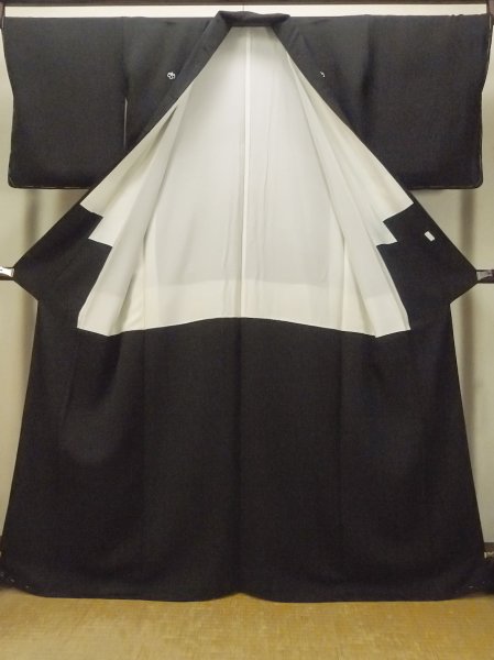 画像2: O0624D 女性用紋付  化繊 黒,  【中古】【USED】【リサイクル】 ★★★★☆【O0624D】 (2)