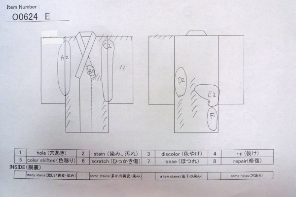 画像19: O0624E 女性用留袖  シルク（正絹） 黒, 雲 【中古】【USED】【リサイクル】 ★★☆☆☆【O0624E】 (19)