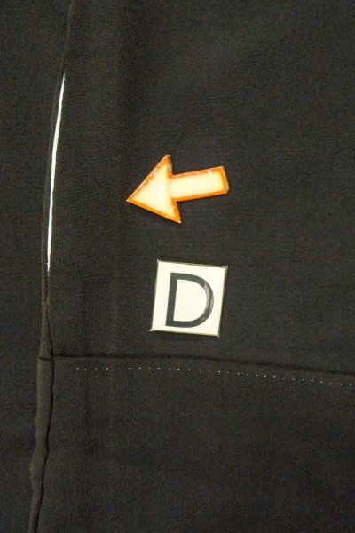 画像23: O0624E 女性用留袖  シルク（正絹） 黒, 雲 【中古】【USED】【リサイクル】 ★★☆☆☆【O0624E】 (23)