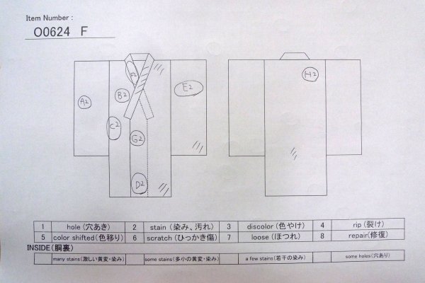 画像19: O0624F 女性用留袖  シルク（正絹） 黒, 菊 【中古】【USED】【リサイクル】 ★★☆☆☆【O0624F】 (19)