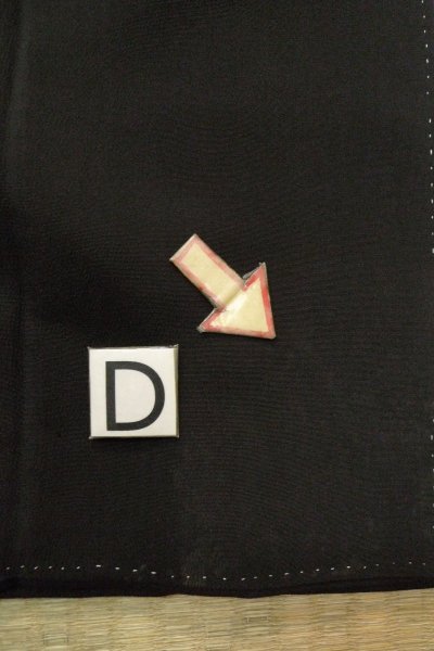 画像23: O0624F 女性用留袖  シルク（正絹） 黒, 菊 【中古】【USED】【リサイクル】 ★★☆☆☆【O0624F】 (23)