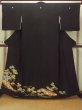 画像1: O0624H 女性用留袖  化繊 黒, 花 【中古】【USED】【リサイクル】 ★☆☆☆☆【O0624H】 (1)