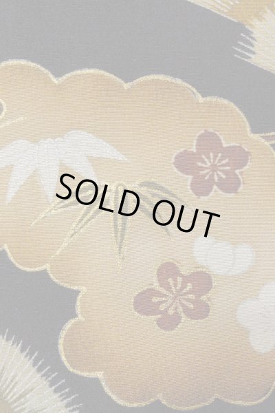 画像10: O0624H 女性用留袖  化繊 黒, 花 【中古】【USED】【リサイクル】 ★☆☆☆☆【O0624H】 (10)