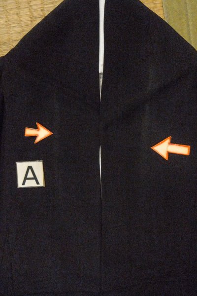 画像18: O0624H 女性用留袖  化繊 黒, 花 【中古】【USED】【リサイクル】 ★☆☆☆☆【O0624H】 (18)