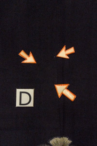 画像21: O0624H 女性用留袖  化繊 黒, 花 【中古】【USED】【リサイクル】 ★☆☆☆☆【O0624H】 (21)