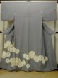 画像1: O0624J 女性用留袖  シルク（正絹） 青み灰色, 唐花 【中古】【USED】【リサイクル】 ★★★☆☆【O0624J】 (1)