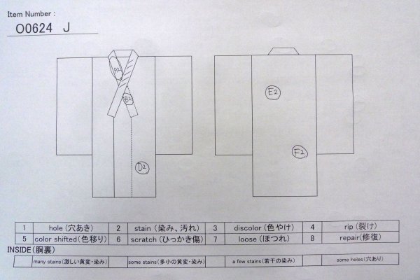 画像20: O0624J 女性用留袖  シルク（正絹） 青み灰色, 唐花 【中古】【USED】【リサイクル】 ★★★☆☆【O0624J】 (20)