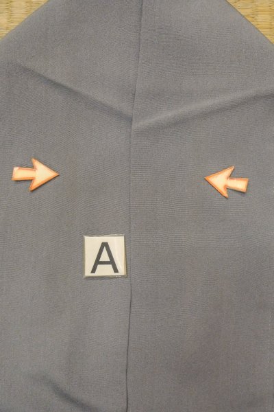 画像21: O0624J 女性用留袖  シルク（正絹） 青み灰色, 唐花 【中古】【USED】【リサイクル】 ★★★☆☆【O0624J】 (21)