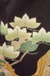 画像8: O0624K 女性用留袖  化繊 黒, 葉 【中古】【USED】【リサイクル】 ★☆☆☆☆【O0624K】 (8)