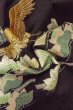 画像16: O0624K 女性用留袖  化繊 黒, 葉 【中古】【USED】【リサイクル】 ★☆☆☆☆【O0624K】 (16)