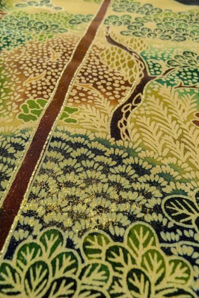 画像12: O0624L 女性用留袖  シルク（正絹） 黒, 花 【中古】【USED】【リサイクル】 ★★★☆☆【O0624L】 (12)