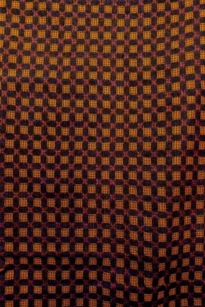 画像3: O0624M 女性用紬  シルク（正絹） 深い黄色, チェック柄 【中古】【USED】【リサイクル】 ★★★☆☆【O0624M】 (3)