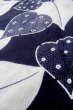 画像8: O0624O 女性用浴衣（日本製）  綿麻 藍, 花 【中古】【USED】【リサイクル】 ★★☆☆☆【O0624O】 (8)