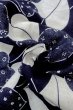 画像12: O0624O 女性用浴衣（日本製）  綿麻 藍, 花 【中古】【USED】【リサイクル】 ★★☆☆☆【O0624O】 (12)