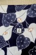 画像14: O0624O 女性用浴衣（日本製）  綿麻 藍, 花 【中古】【USED】【リサイクル】 ★★☆☆☆【O0624O】 (14)