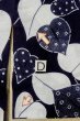 画像17: O0624O 女性用浴衣（日本製）  綿麻 藍, 花 【中古】【USED】【リサイクル】 ★★☆☆☆【O0624O】 (17)