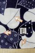 画像18: O0624O 女性用浴衣（日本製）  綿麻 藍, 花 【中古】【USED】【リサイクル】 ★★☆☆☆【O0624O】 (18)