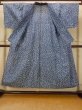 画像2: O0624P 女性用浴衣（日本製）  綿 灰色がかった青, 葉 【中古】【USED】【リサイクル】 ★★☆☆☆【O0624P】 (2)