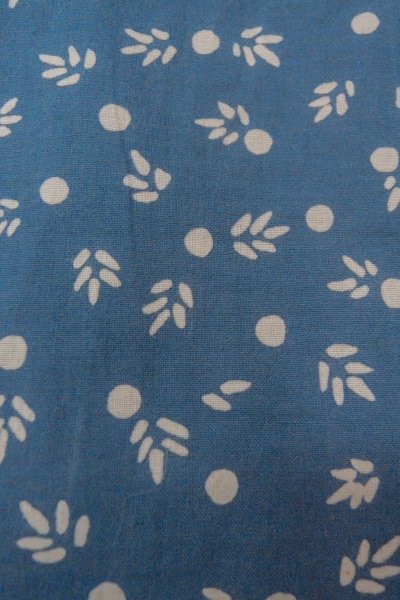 画像7: O0624P 女性用浴衣（日本製）  綿 灰色がかった青, 葉 【中古】【USED】【リサイクル】 ★★☆☆☆【O0624P】 (7)