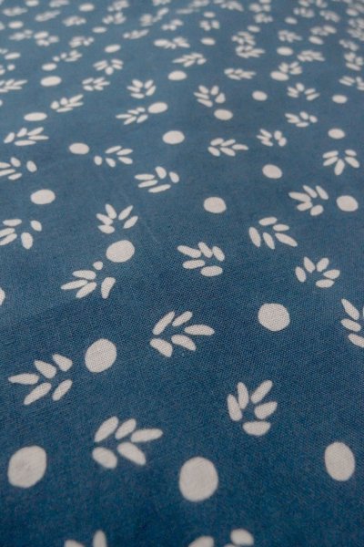 画像10: O0624P 女性用浴衣（日本製）  綿 灰色がかった青, 葉 【中古】【USED】【リサイクル】 ★★☆☆☆【O0624P】 (10)