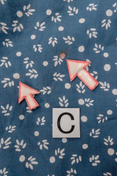 画像16: O0624P 女性用浴衣（日本製）  綿 灰色がかった青, 葉 【中古】【USED】【リサイクル】 ★★☆☆☆【O0624P】 (16)