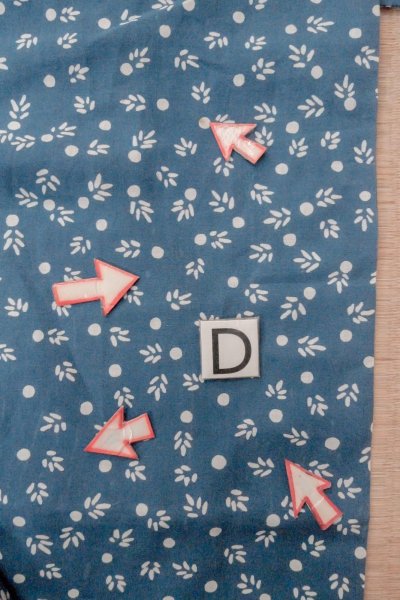 画像17: O0624P 女性用浴衣（日本製）  綿 灰色がかった青, 葉 【中古】【USED】【リサイクル】 ★★☆☆☆【O0624P】 (17)