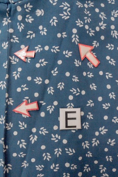 画像18: O0624P 女性用浴衣（日本製）  綿 灰色がかった青, 葉 【中古】【USED】【リサイクル】 ★★☆☆☆【O0624P】 (18)