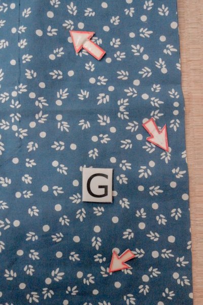 画像20: O0624P 女性用浴衣（日本製）  綿 灰色がかった青, 葉 【中古】【USED】【リサイクル】 ★★☆☆☆【O0624P】 (20)