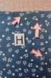画像21: O0624P 女性用浴衣（日本製）  綿 灰色がかった青, 葉 【中古】【USED】【リサイクル】 ★★☆☆☆【O0624P】 (21)