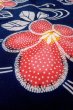 画像10: O0624Q 女性用注染浴衣  綿 藍, 花 【中古】【USED】【リサイクル】 ★☆☆☆☆【O0624Q】 (10)