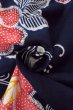 画像11: O0624Q 女性用注染浴衣  綿 藍, 花 【中古】【USED】【リサイクル】 ★☆☆☆☆【O0624Q】 (11)