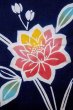 画像5: O0624R 女性用注染浴衣  綿 藍, 花 【中古】【USED】【リサイクル】 ★☆☆☆☆【O0624R】 (5)