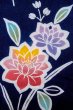 画像6: O0624R 女性用注染浴衣  綿 藍, 花 【中古】【USED】【リサイクル】 ★☆☆☆☆【O0624R】 (6)