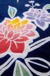 画像10: O0624R 女性用注染浴衣  綿 藍, 花 【中古】【USED】【リサイクル】 ★☆☆☆☆【O0624R】 (10)