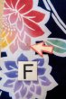 画像19: O0624R 女性用注染浴衣  綿 藍, 花 【中古】【USED】【リサイクル】 ★☆☆☆☆【O0624R】 (19)