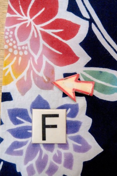 画像19: O0624R 女性用注染浴衣  綿 藍, 花 【中古】【USED】【リサイクル】 ★☆☆☆☆【O0624R】 (19)