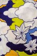 画像3: O0624S 女性用浴衣（日本製）  綿 藍, もみじ 【中古】【USED】【リサイクル】 ★★☆☆☆【O0624S】 (3)