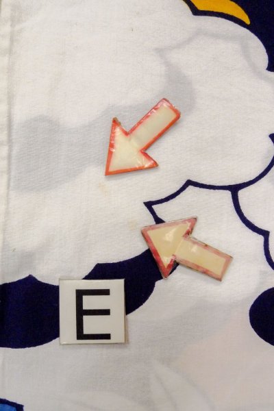 画像18: O0624S 女性用浴衣（日本製）  綿 藍, もみじ 【中古】【USED】【リサイクル】 ★★☆☆☆【O0624S】 (18)