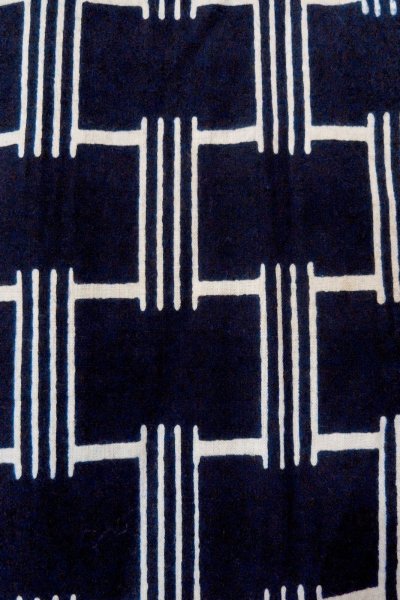 画像6: O0624T 女性用浴衣（日本製）  綿 藍, 線 【中古】【USED】【リサイクル】 ★★★☆☆【O0624T】 (6)